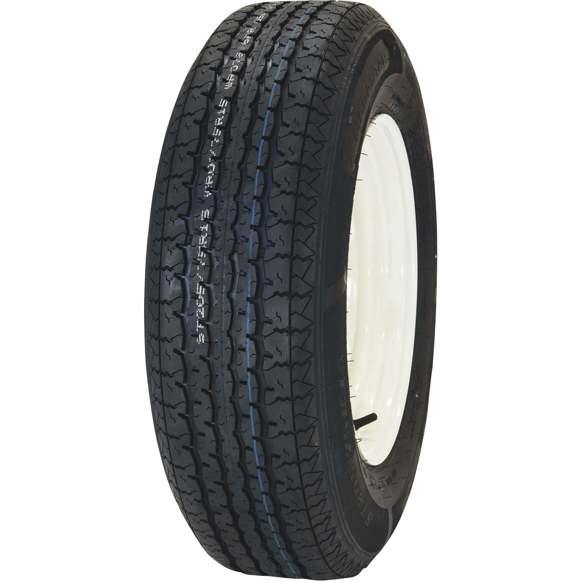 Marastar ST205/75R15 Radial Trailer Tire and Wheel Assembly, 5-Hole, Load Range C, Model# 80402